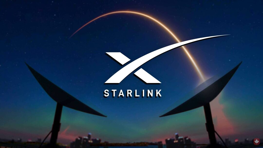starlink device in the night